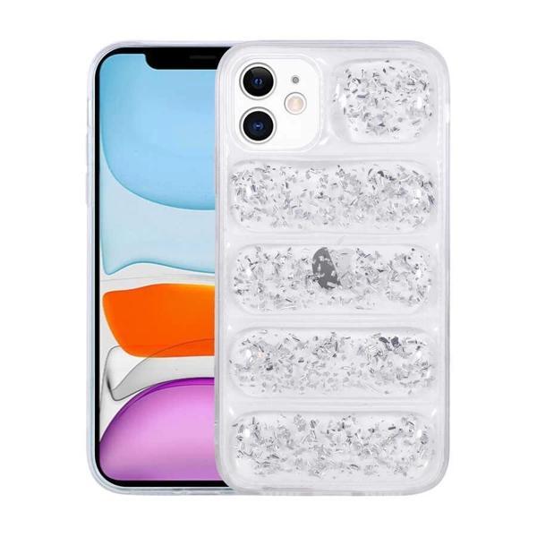 Apple iPhone 11 Kılıf Kamera Korumalı Simli Airbag'li Zore Dalga Kapak - Image 1