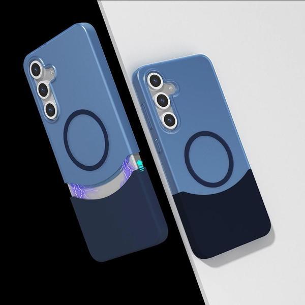 Galaxy S25 Kılıf M-Safe Şarj Özellikli Mıknatıslı Zore Duble Kapak - Image 1