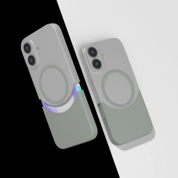 Apple iPhone 16 Plus Kılıf M-Safe Şarj Özellikli Mıknatıslı Zore Duble Kapak - Image 1