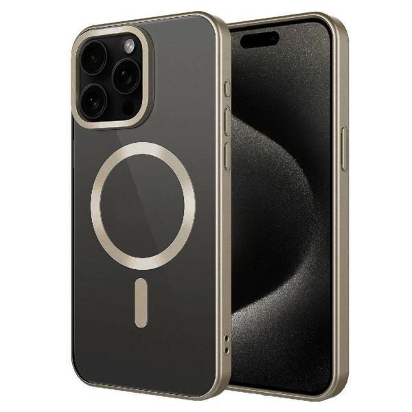 Apple iPhone 15 Pro Kılıf Mat Tasarımlı M-safe Wireless Şarj Özellikli Zore Mat Setro Kapak - Image 1