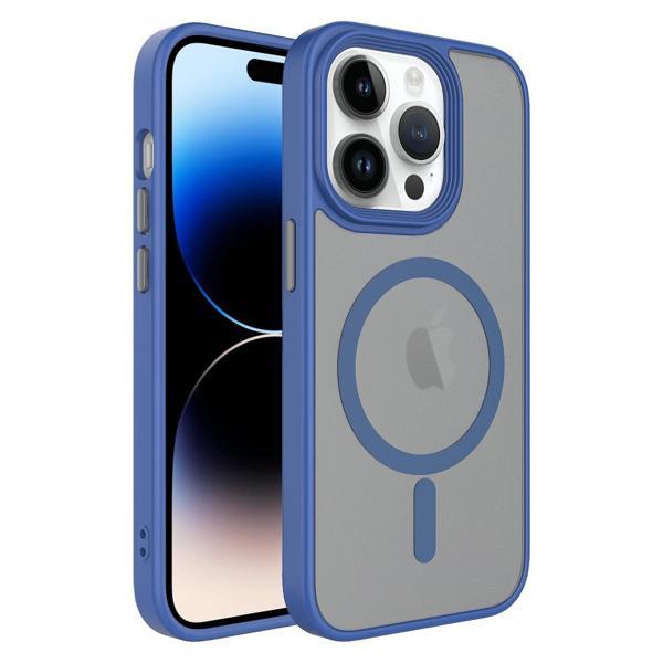 Apple iPhone 13 Pro Kılıf Mat Arka Yüzey Wireless Şarj Özellikli Zore Flet M-safe Kapak - Image 1
