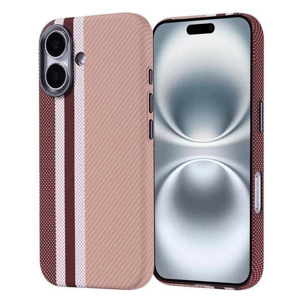 Apple iPhone 16 Kılıf M-safe Şarj Özellikli Karbon Fiber Görünümlü Zore Nekst Kapak - Image 1