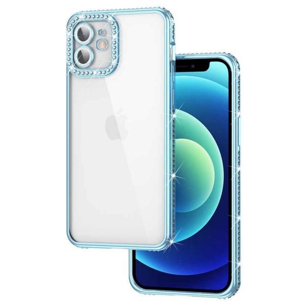 Apple iPhone 11 Kılıf Kamera Korumalı Taşlı Zore Mina Kapak - Image 1