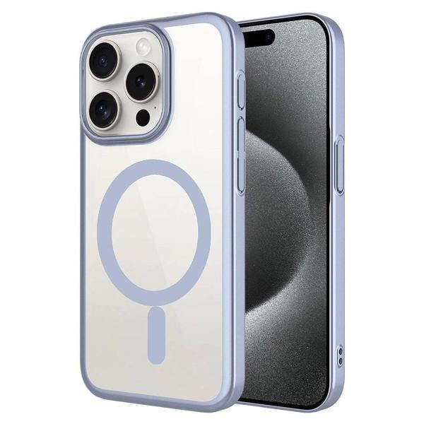 Apple iPhone 15 Pro Max Kılıf Wireless Şarj Özellikli Sert PC Zore Mat Riksos M-safe Kapak - Image 1