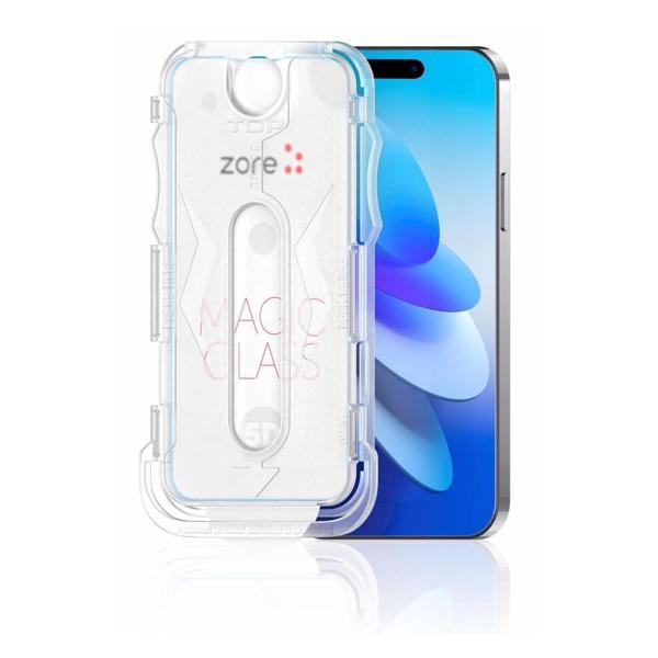 Apple iPhone 16 Pro Max Zore Kolay Uygulama Aparatlı 5D Magic Glass Cam Ekran Koruyucu - Image 1