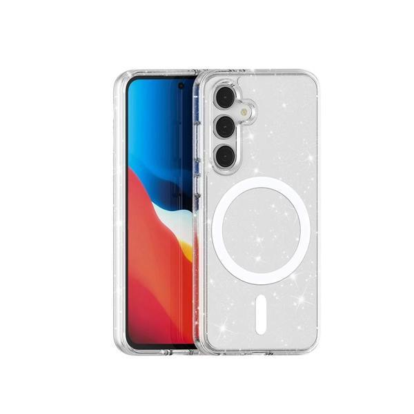 Galaxy S24 FE Kılıf M-safe Şarj Özellikli Parlayan Simli Saydam Renkli Zore Allstar Kapak - Image 1