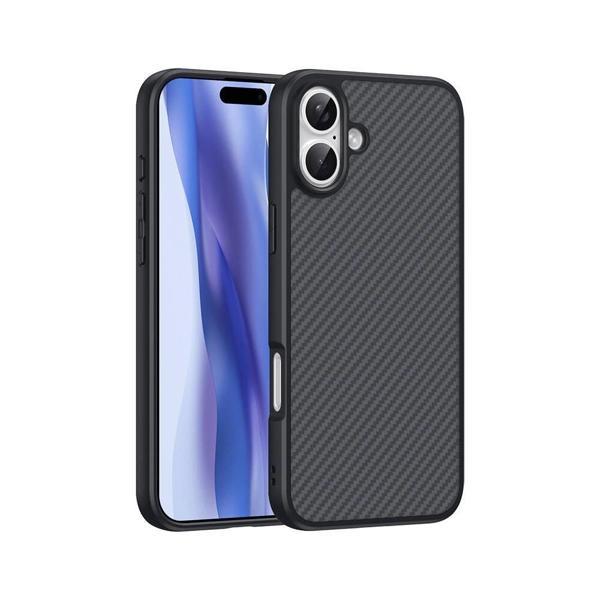 Apple iPhone 16 Plus Kılıf M-safe Şarj Özellikli Karbon Fiber Tasarımlı Zore Elnino Kapak - Image 1