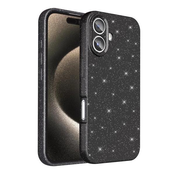 Apple iPhone 16 Kılıf Kamera Korumalı Simli Lüks Zore Koton Kapak - Image 1