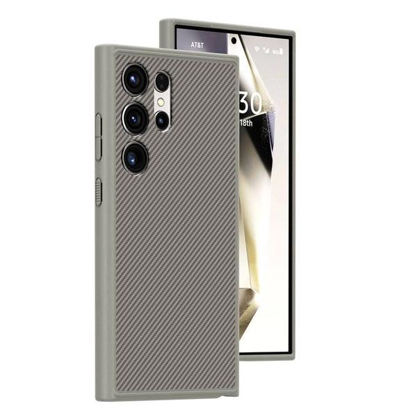 Galaxy S24 Ultra Kılıf M-safe Şarj Özellikli Karbon Fiber Görünümlü Zore T-Karbon Kapak - Image 1
