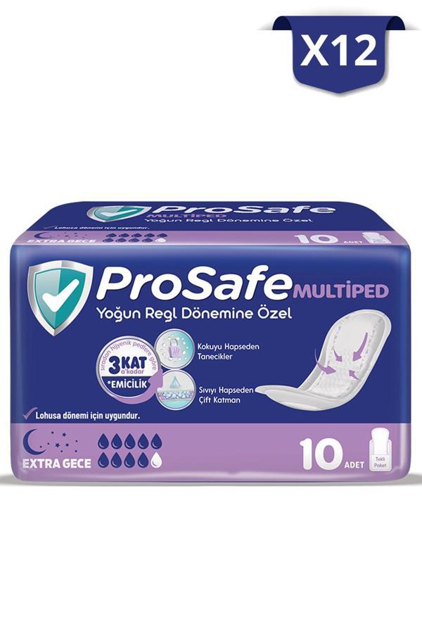Prosafe Multiped Extra Gece 10'lu x12 - Image 1