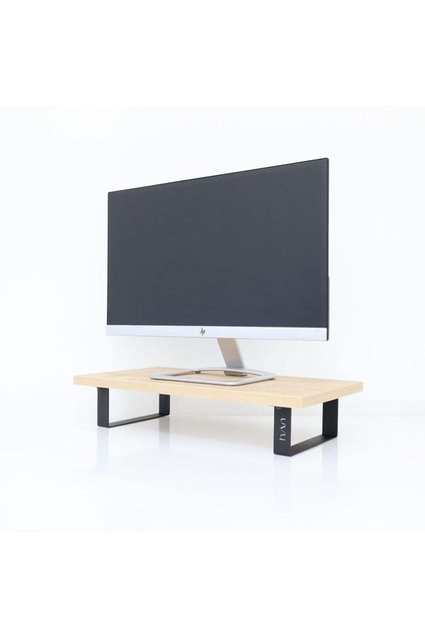 Hansdo Monitör Standı - Laptop Standı - Monitör Yükseltici - MDF Lam - Safir Meşe - WMS2650 - Image 1