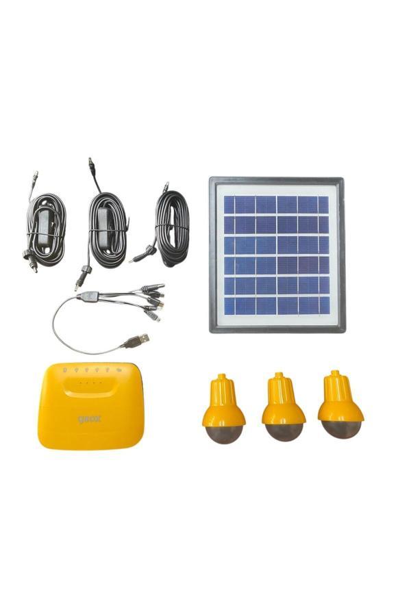 Geox Solar Panelli Kamp, Karavan, Bahçe, Balkon Aydınlatma Seti - Image 1