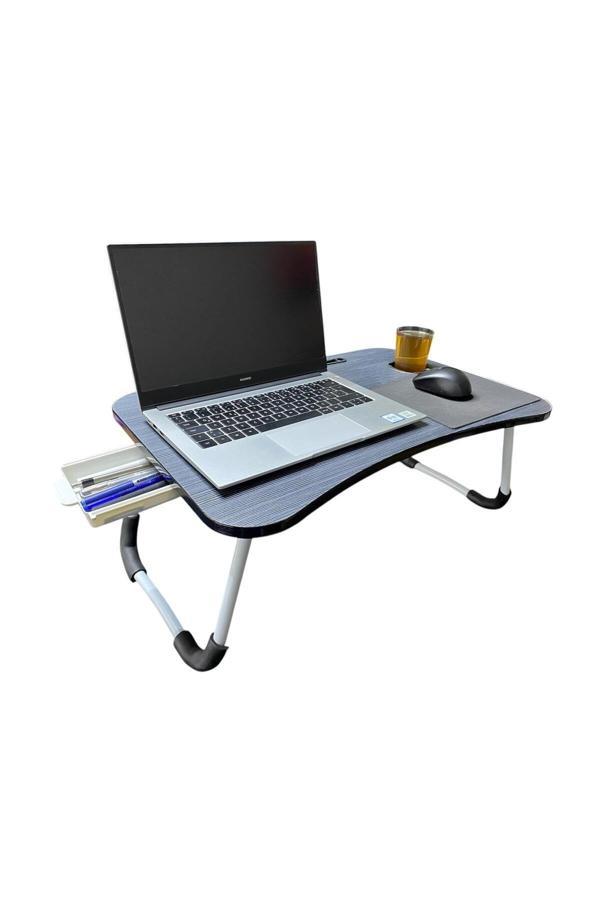 Oxy Çekmeceli Katlanır Laptop Sehpası, Tablet Sehpası, Ders Çalışma Masası - Image 1