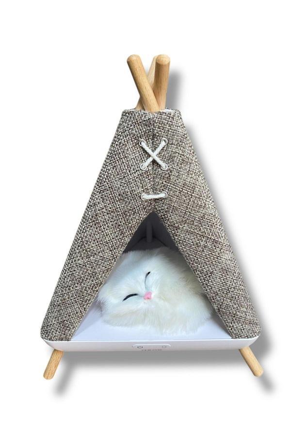 Geox Tent Shape Kedili Masa Lambası, Gece Lambası - Image 1