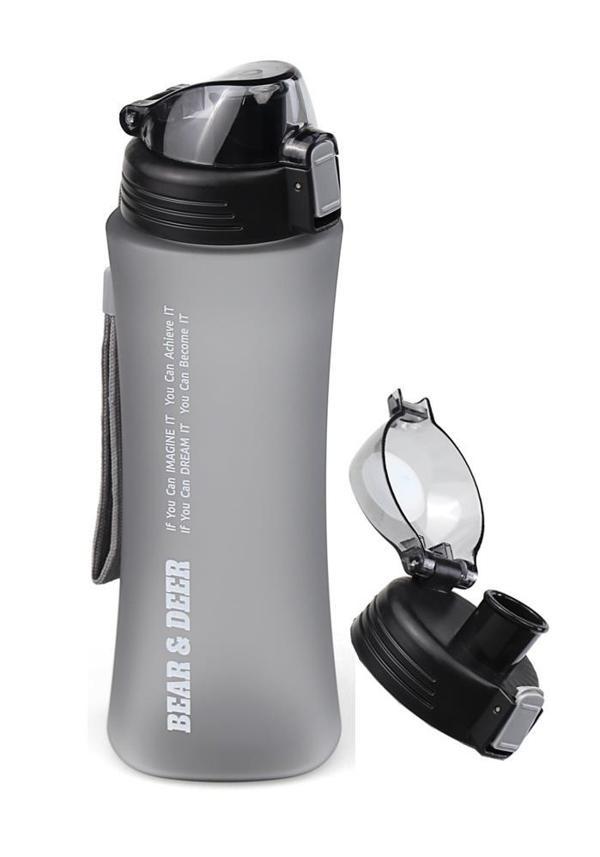 Bear & Deer Buzlu Siyah Otomatik Kapak Detoks Filitreli Matara 660 ml 1 Adet - Image 1