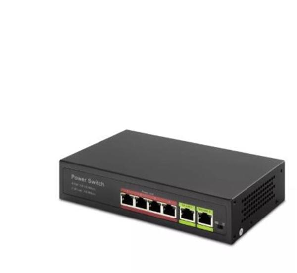 HADRON HD04 POE SWITCH 2UPLINK 4+2 10-100 MBPS 4PORT - Image 1
