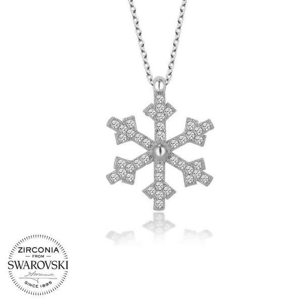 Swarovski Taşlı Gümüş Kartanesi Bayan Kolye SL4085 - Image 1