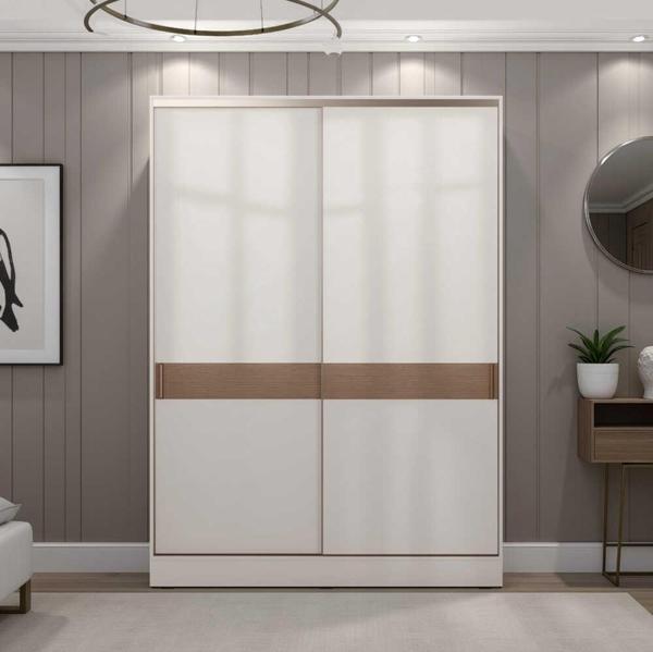 Milano Sürgülü Gardırop - Vizon/Zebra 160x223x60 cm - Image 1