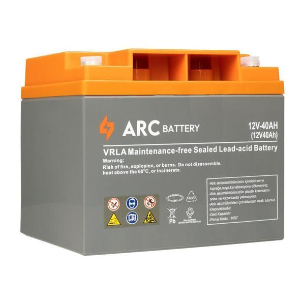 Arc 12 Volt 40 Amper UPS Akü Üretim 2025 - Eski Akü İadesiz - Image 1