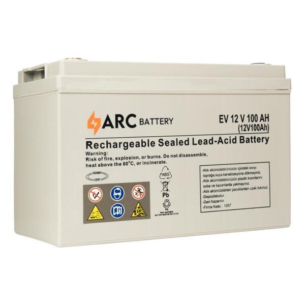 Arc 12 Volt 100 Amper Elektrikli Bİsiklet Aküsü Üretim 2025 - Eski Akü İadesiz - Image 1