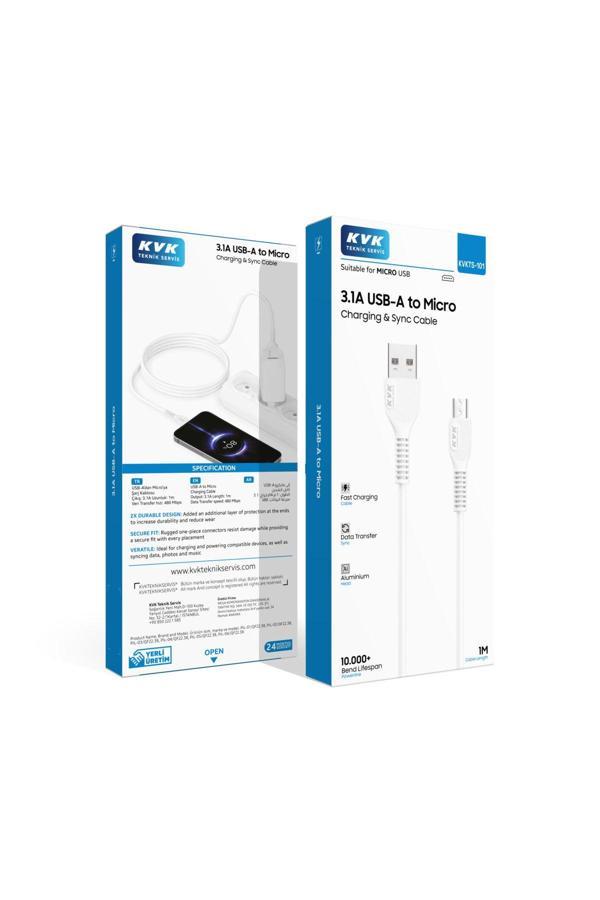 Kvk 3.1A Usb-A To Micro Charging&Sync Cable - Image 1
