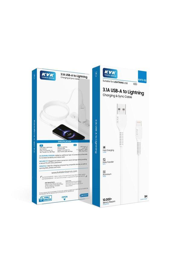 Kvk 3.1A Usb-A To Lightning Charging&Sync Cable - Image 1