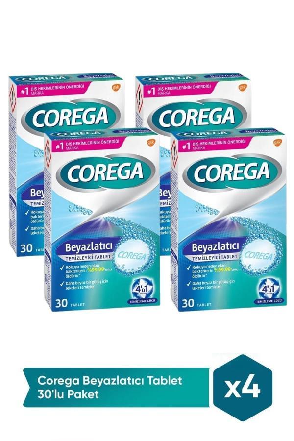 Corega Beyazlatıcı Temizleyici 30 Tablet x 4 Adet - Image 1