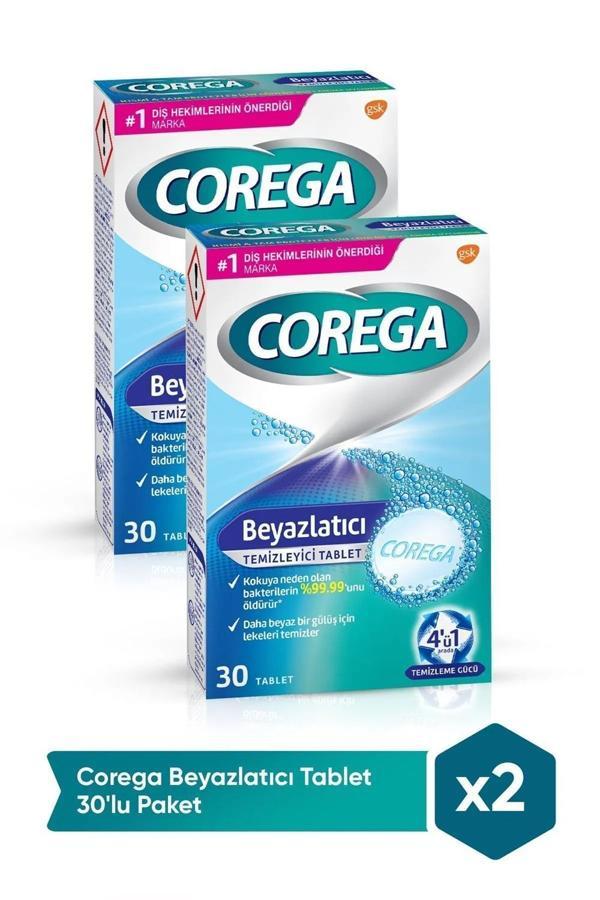 Corega Beyazlatıcı Temizleyici 30 Tablet x 2 Adet - Image 1