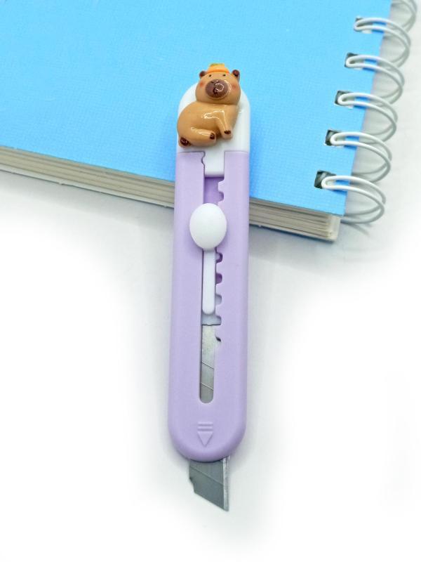 Mini Şekilli Falçata Maket Bıçağı - Capybara Mor - Image 1
