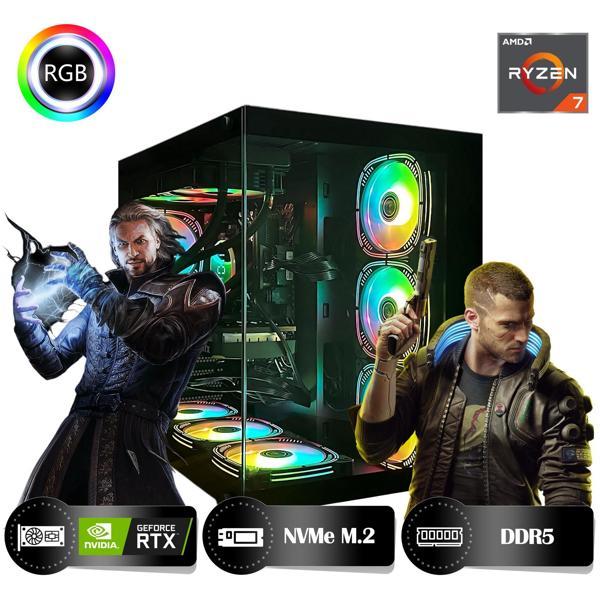 HYPER ROCKET One HRA5060Ti Ryzen 7 7800X3D 32GB Ram 1TB Nvme M.2 SSD RTX5060 8GB Masaüstü Oyuncu Bilgisayarı - Image 1