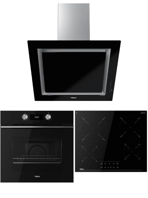 Teka Siyah Ankastre Set (TBC 64010 Ocak/HLB 8400 Fırın/DLV 68660 Davlumbaz) - Image 1