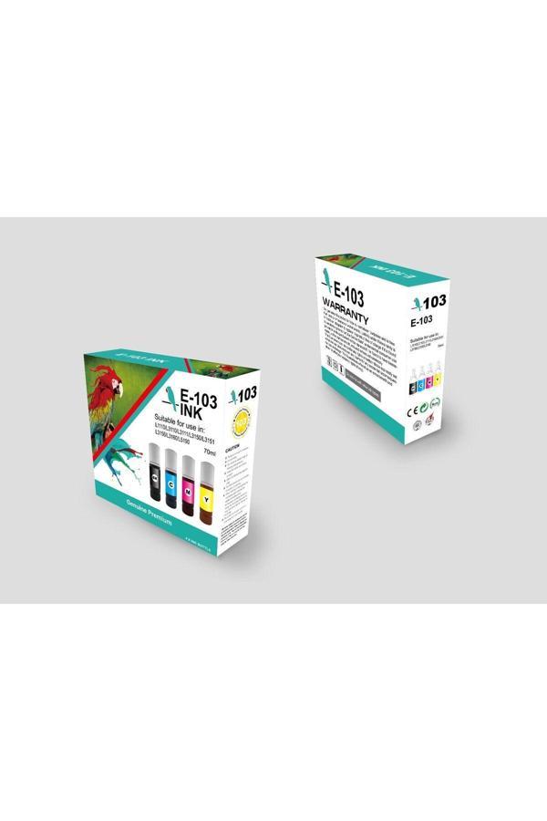 Dta Epson 103 Uyumlu Mürekkep Set Cmyk L1210 L3100 L3110 L3150 L3160 L3250 L3260 L3560 L5190 L1110 L3210 - Image 1