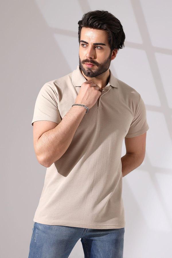Burlu Erkek  Polo Yaka Kısa Kollu Yazlık T-Shirt - Image 1