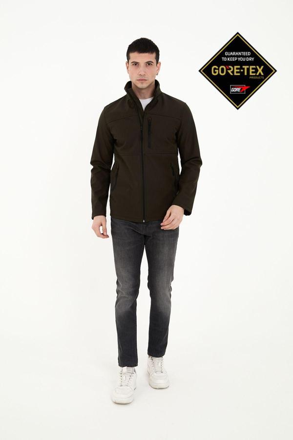 Enzim Jeans Erkek İçi Polarlı Su Ve Rüzgar Geçirmez Softshell Mont - Image 1
