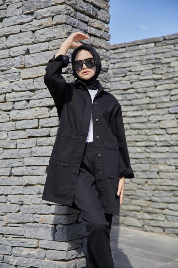 Enzim Jeans Kadın Kot Ceket - Image 1