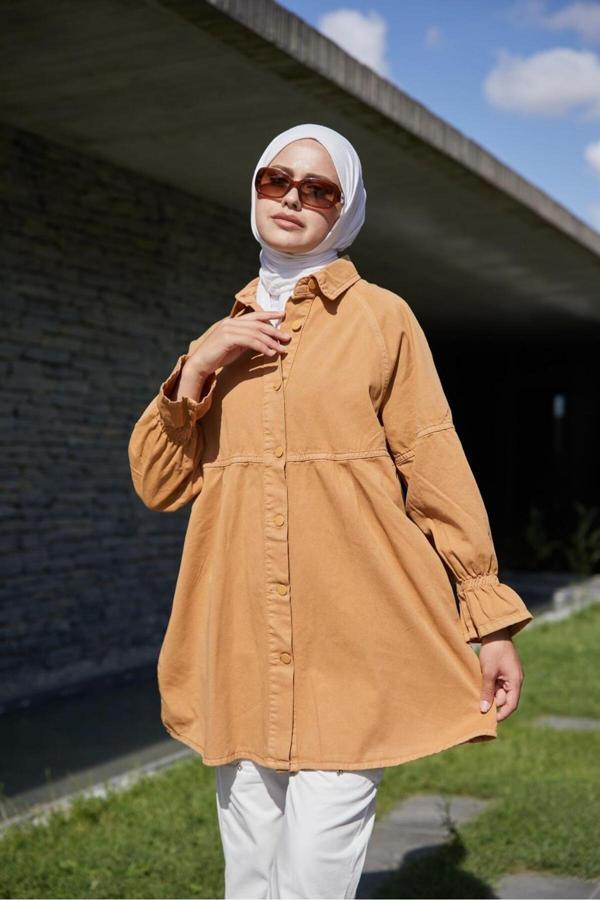 Enzim Jeans Kadın Oversize Kot Ceket - Image 1