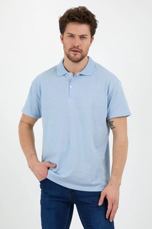 Tynemode Bebe Mavisi Dar/Slim Fitt Polo Yaka Yazlık Tshirt - Image 1