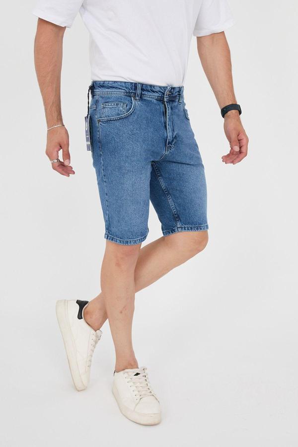 Enzim Jeans Erkek %100 Pamuk Slim Fit Şort - Image 1