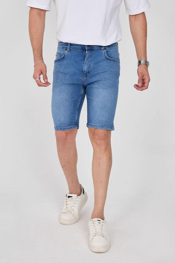 Enzim Jeans Erkek Slim Fit Kot Şort - Image 1