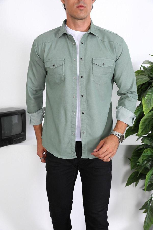 Enzim Jeans Erkek Kot Gömlek - Image 1