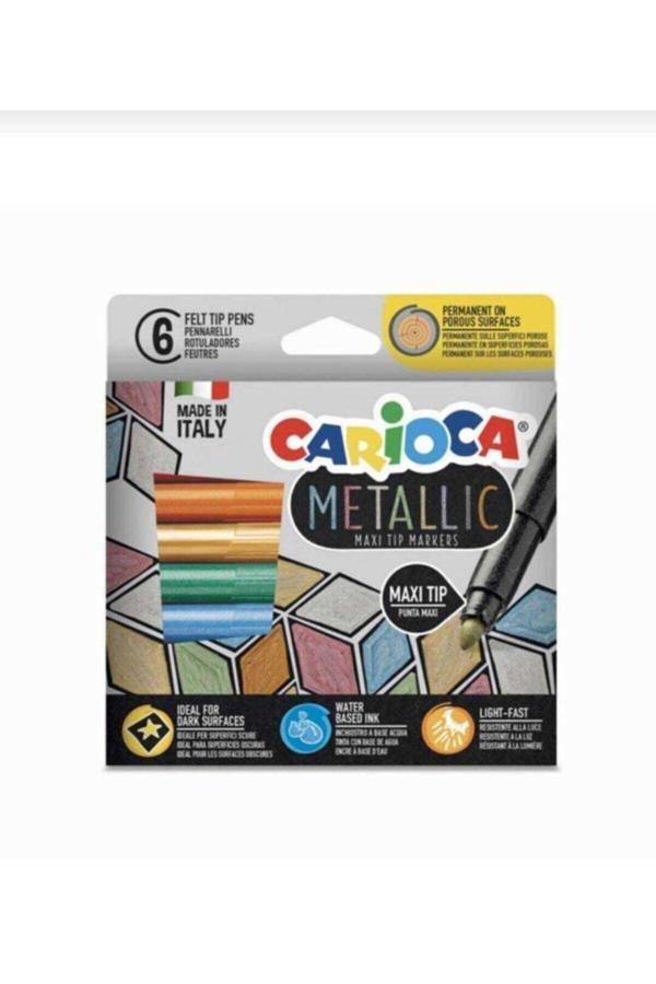 Carioca Jumbo Keçeli Boya Kalemi Metalik Renkler 6 Renk - Image 1