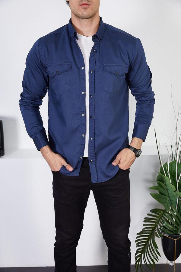 Enzim Jeans Erkek Kot Gömlek - Image 1