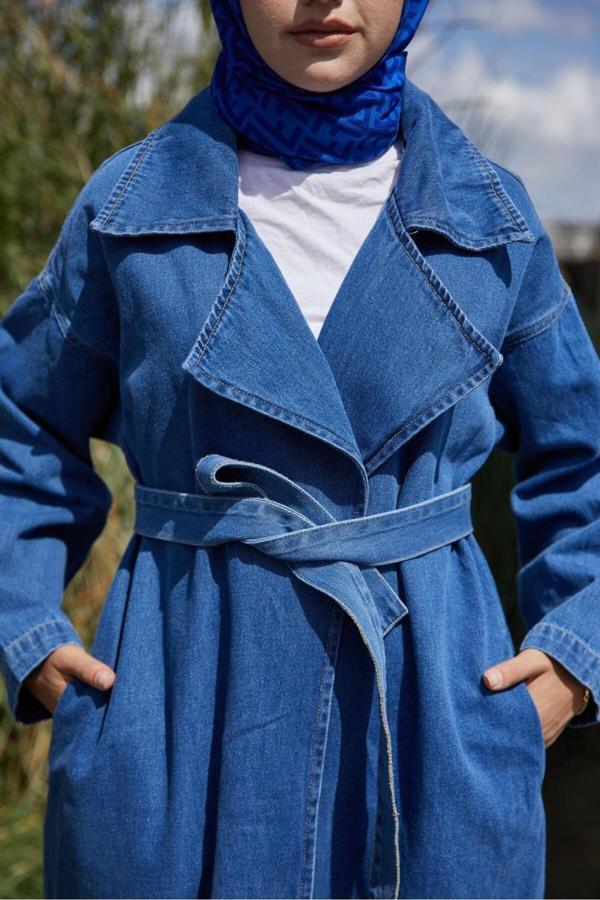 Enzim Jeans Kadın Kot Ceket - Image 1