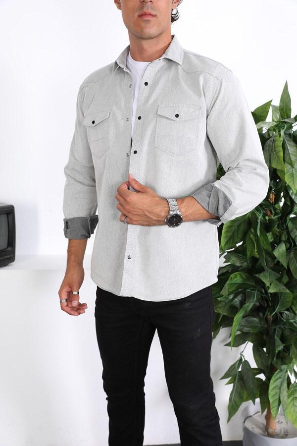 Enzim Jeans Erkek Kot Gömlek - Image 1