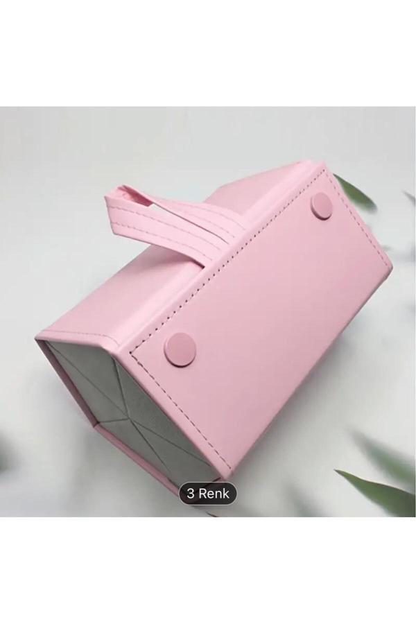 Esrada Taşınabilir Gözlük Saklama Kutusu, 5 Yuvalı Gözlük Saklama Kabı,  Pembe - Image 1