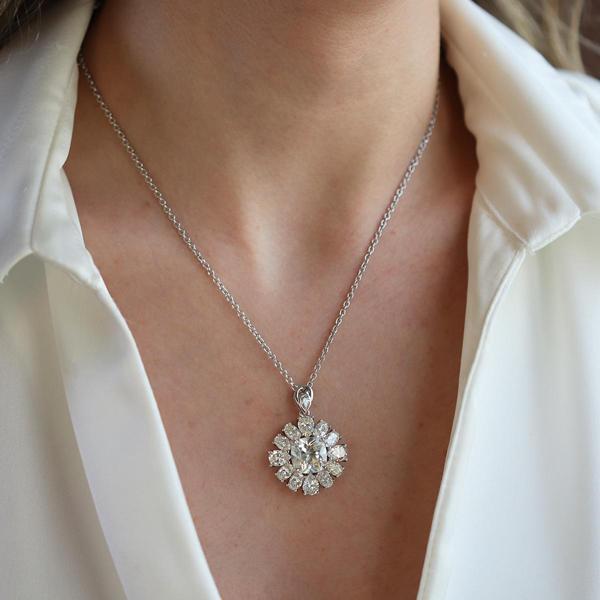 Okyanusun Kalbi Sky Diamond Gümüş Kolye - Image 1