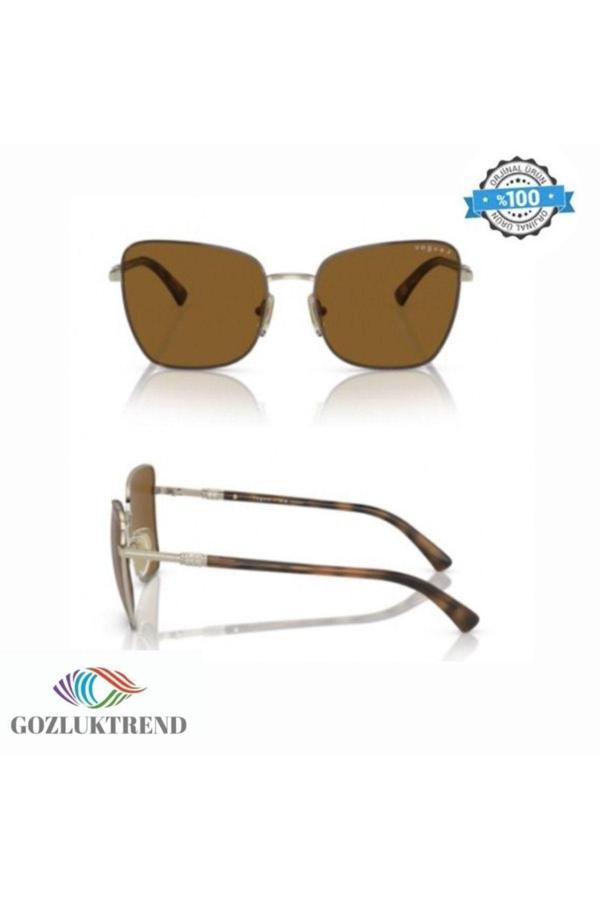 Vogue Kadın Güneş Gözlüğü Havana Ön Kısım/Soluk Altın Rengi 4277Sb 507883 56 18 140 - Image 1