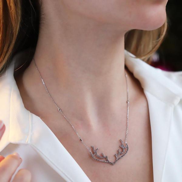 Geyik Model Gümüş Kolye - Image 1