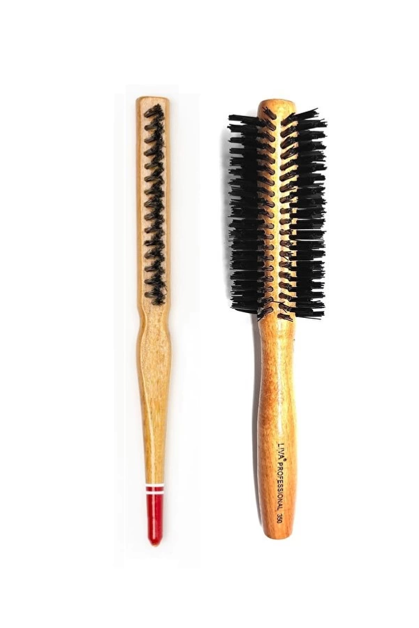 Liva 540& 690 Profesyonel Yanmaz Set Topuz Saç Fırçası-2'li - Image 1