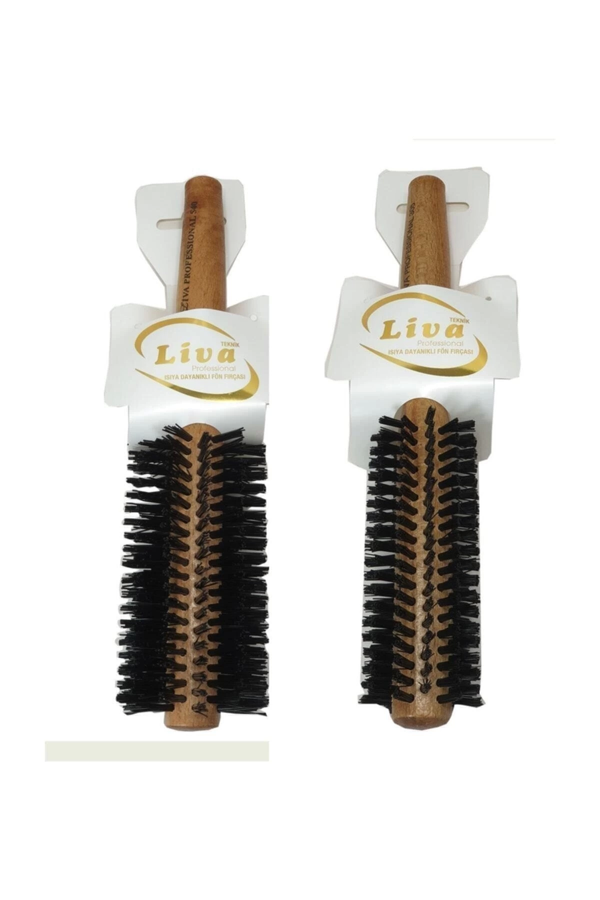 Liva 540-350 Saç Fırçası Yanmaz Profesyonel Fön Fırçası 2 Adet - Image 1